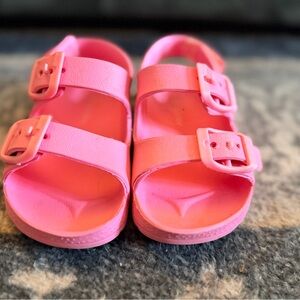 Pink Adjustable Buckle Sandals
